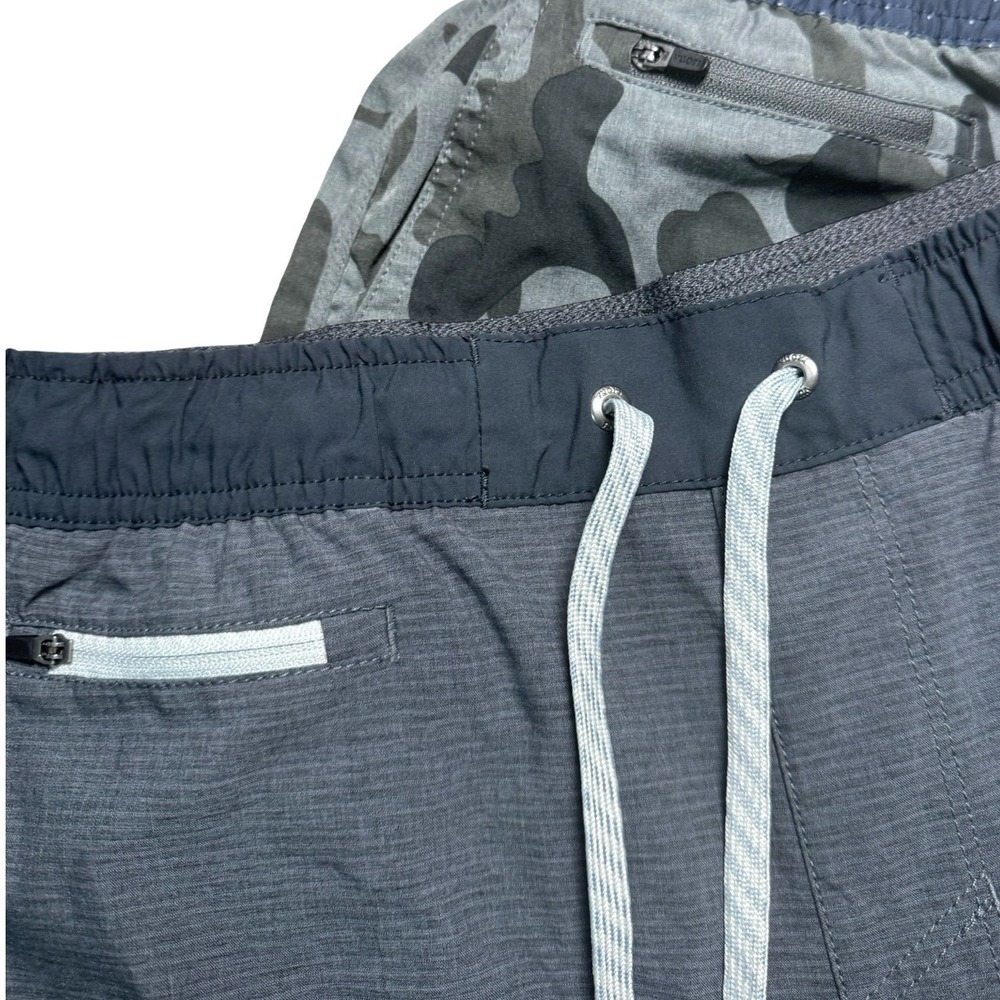 Vuori V330 Banks Hybrid Shorts Men's Large Lot of 2 Camo & Blue Heather - Picture 6 of 8